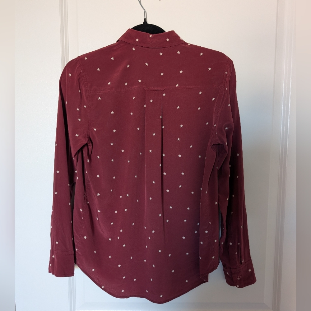 Rails Kate Burgundy Star Print Blouse - Picture 9 of 12